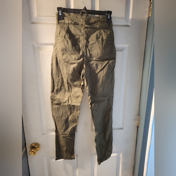 SO Khaki Skinny Pants with Tie Waist - Picture 2 of 4